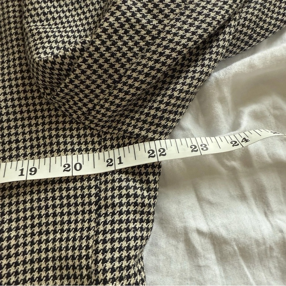 Hickey Freeman Blazer Men 44 Long Black Houndstooth Silk Wool Suit Coat Jacket - Picture 7 of 8